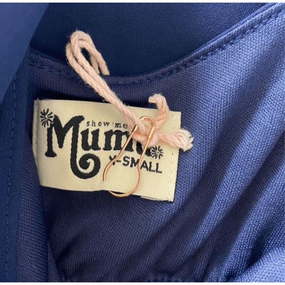 Show Me Your MuMu Bridesmaid Maxi Slip Dress Gown XS Blue Ruffle Evening NWT - Picture 6 of 6